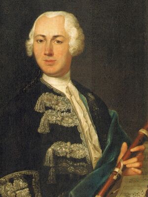 Quantz, Gemälde von Johann Friedrich Gerhard, 1735